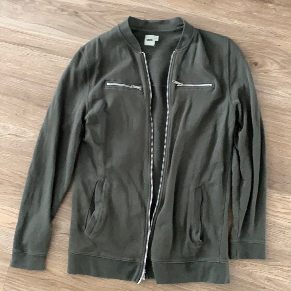 ASOS Extra long army green sweatshirt